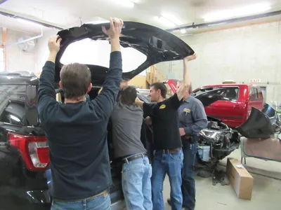 Peterson Auto Body team at work